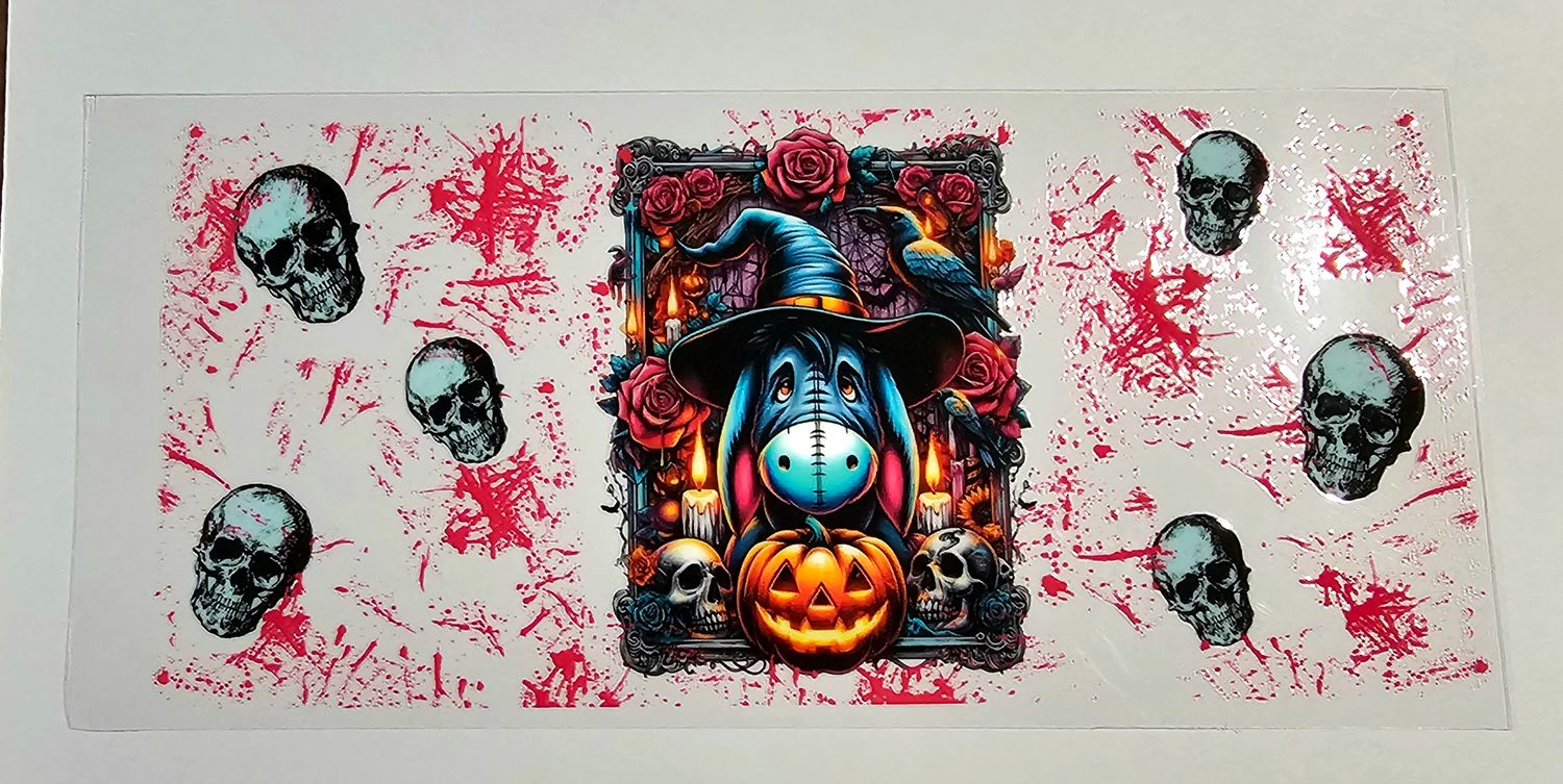 Double Sided Eeyore With Skulls