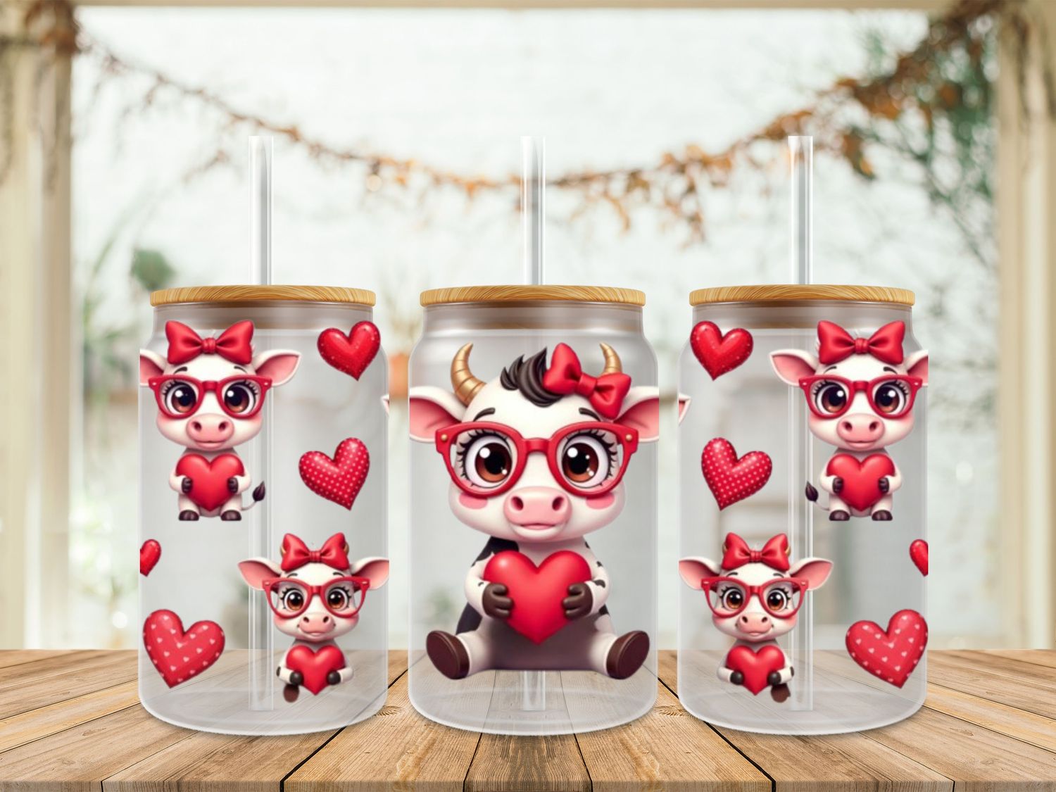 Double Sided Pigs With Hearts
