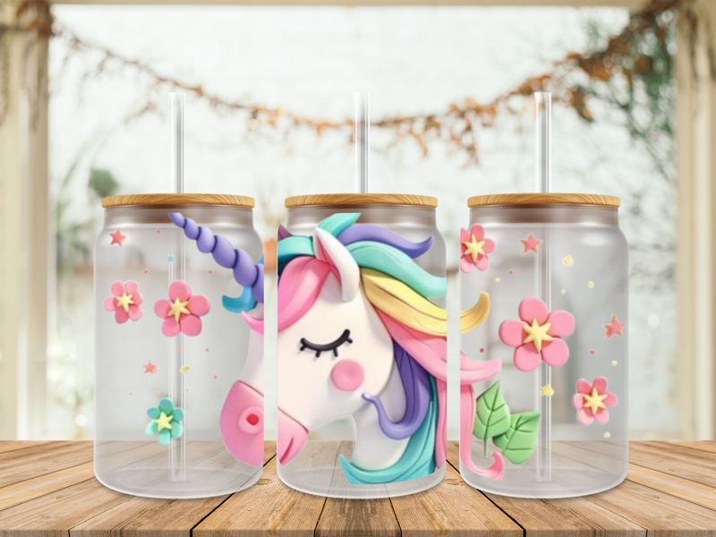 Double Sided Unicorn With Purple Horn