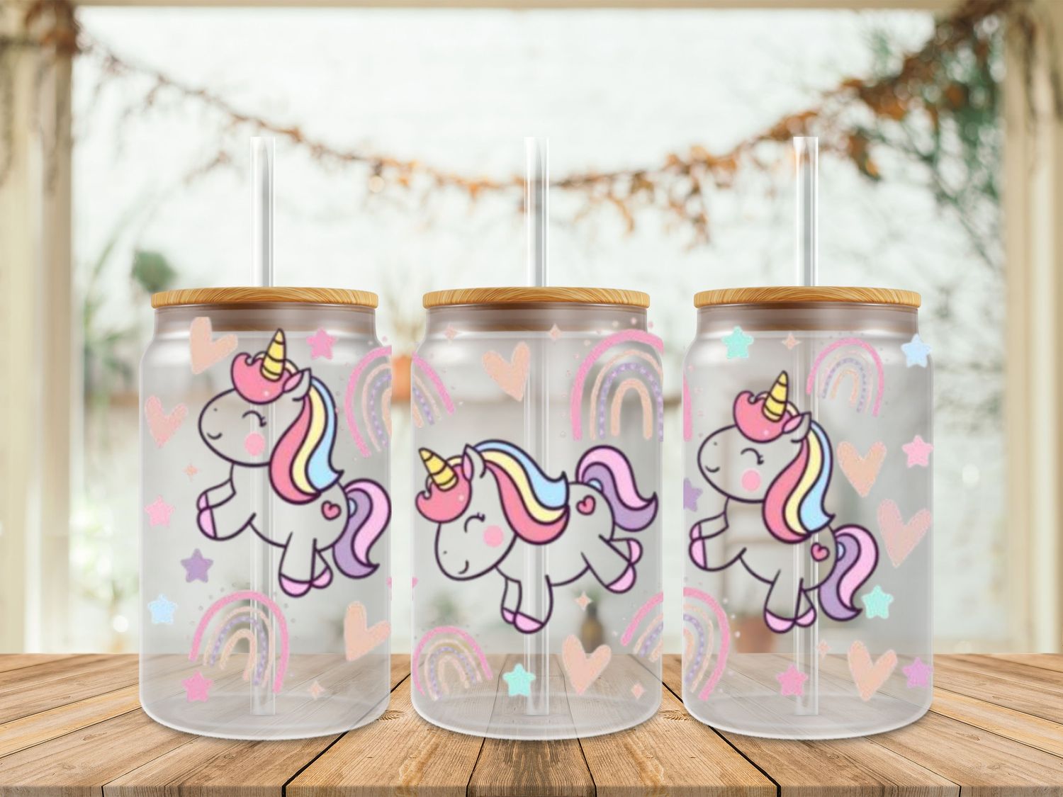 Double Sided Unicorn With Rainbows