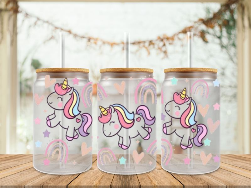 Double Sided Unicorn With Rainbows