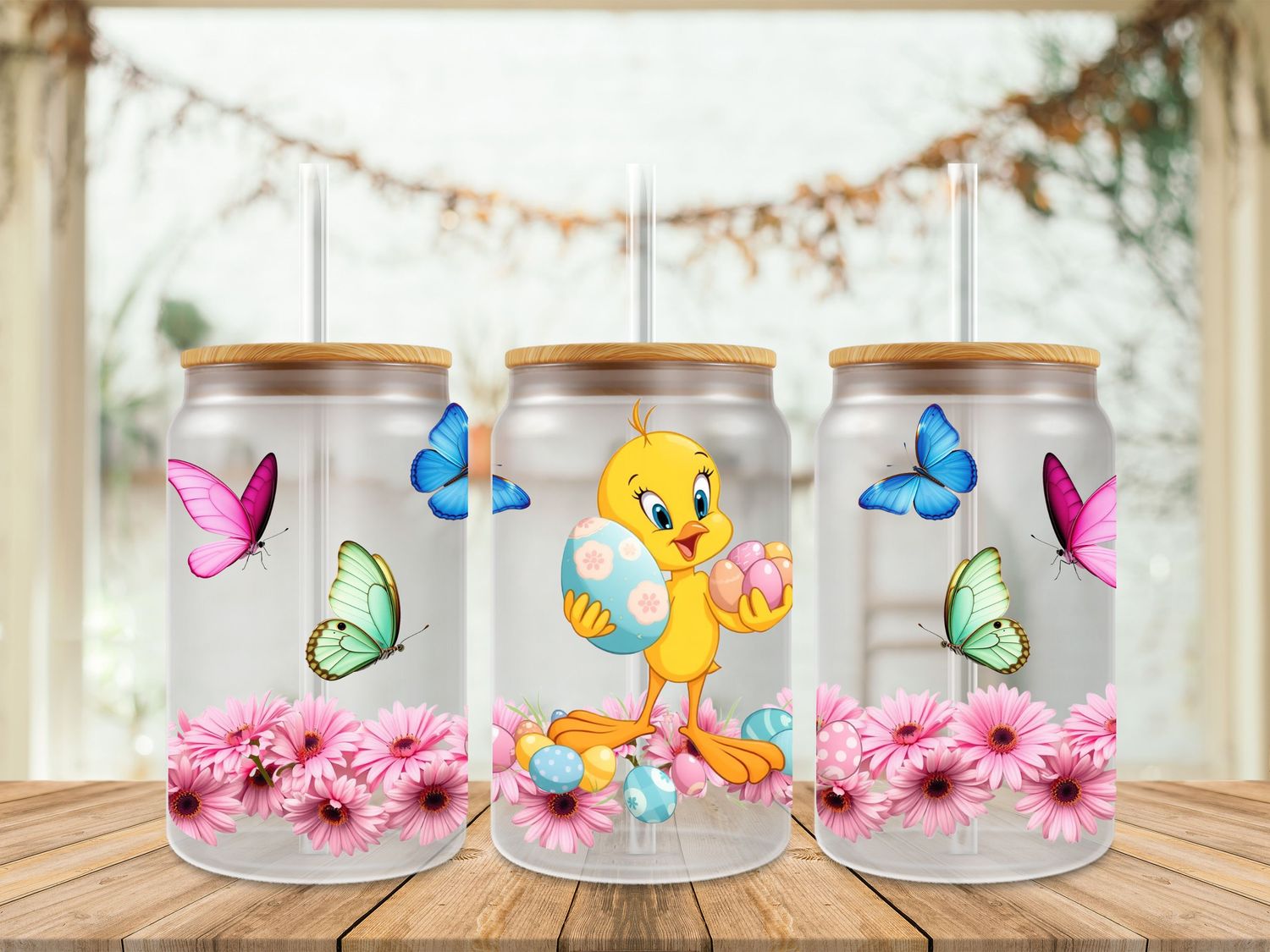 Double Sided Tweety With Eggs &amp; Butterflies