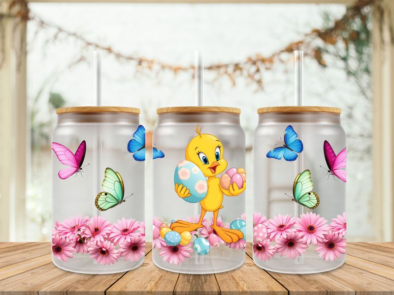 Double Sided Tweety With Eggs &amp; Butterflies