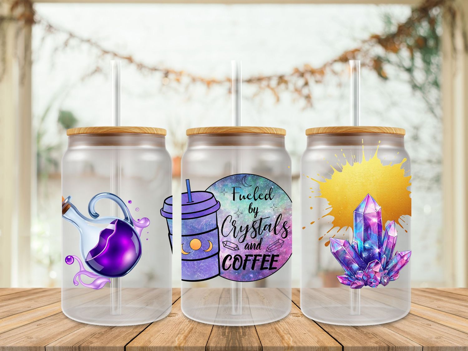 Double Sided Fueled By Crystals &amp; Coffee With Potion
