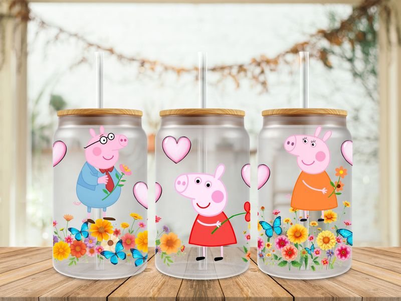 Double Sided Peppa Pig With Flowers
