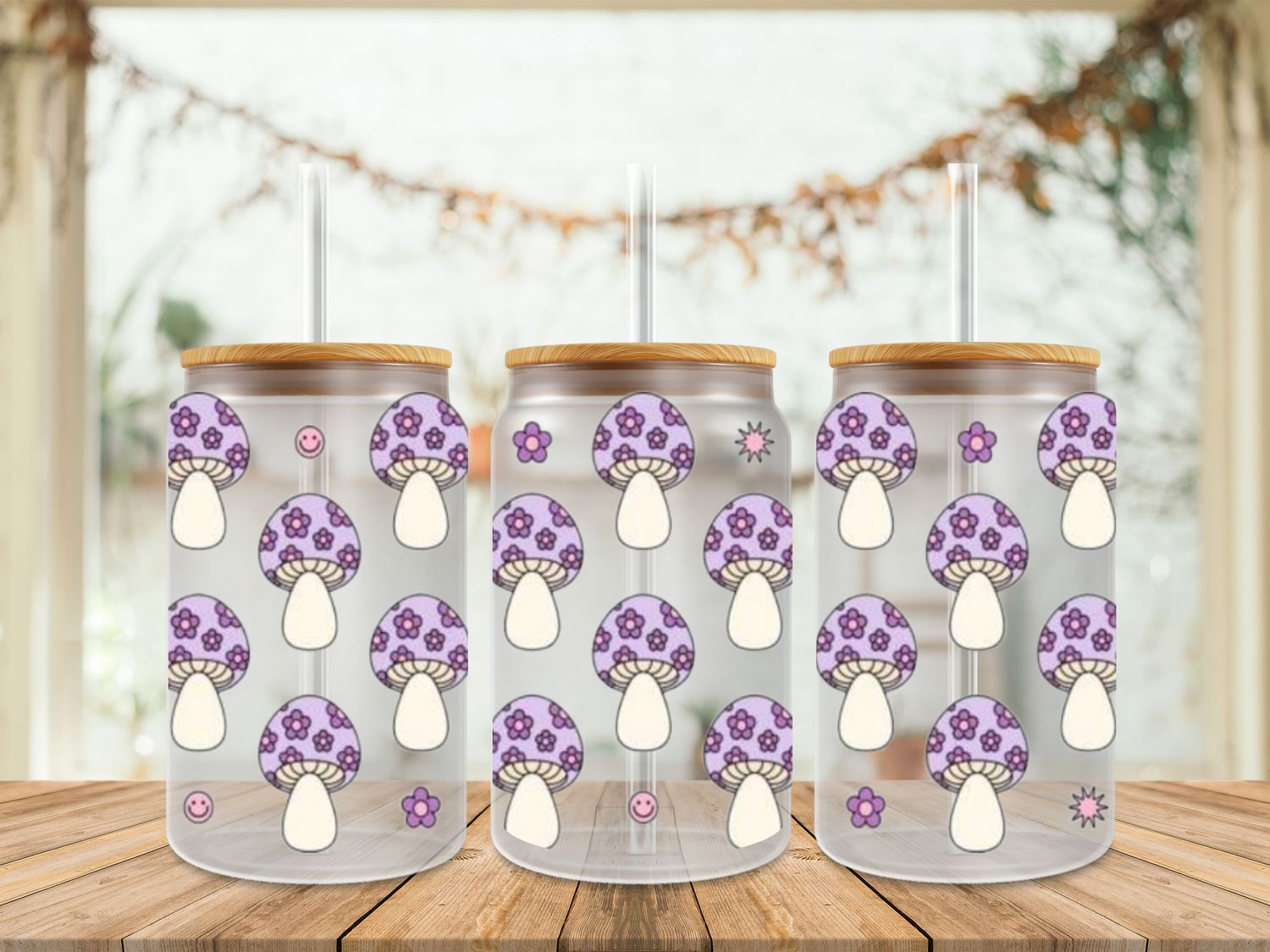Double Sided Purple Mushrooms