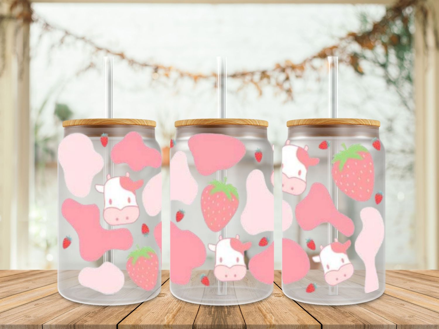 Double Sided Cow &amp; Strawberries