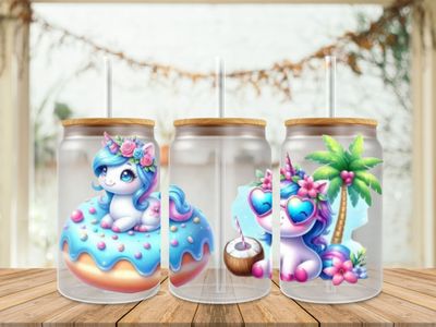 Double Sided Unicorn On Donut