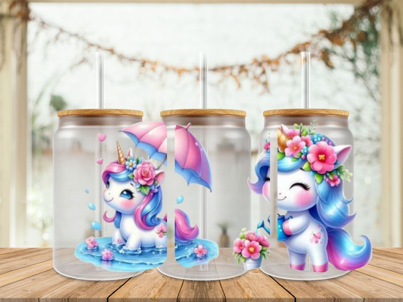 Double Sided Unicorn With Umbrella
