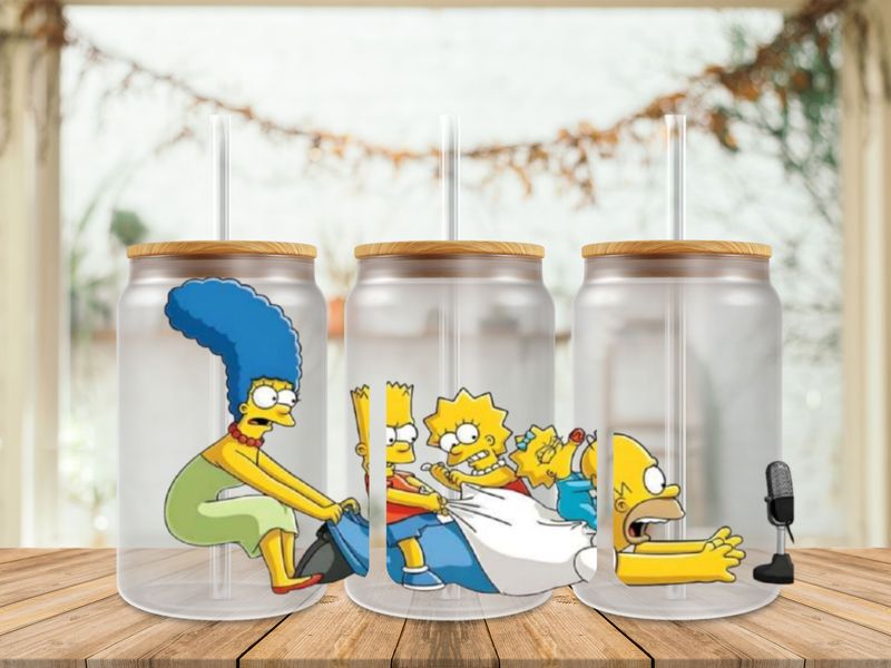 Double Sided Simpsons Pulling Bart