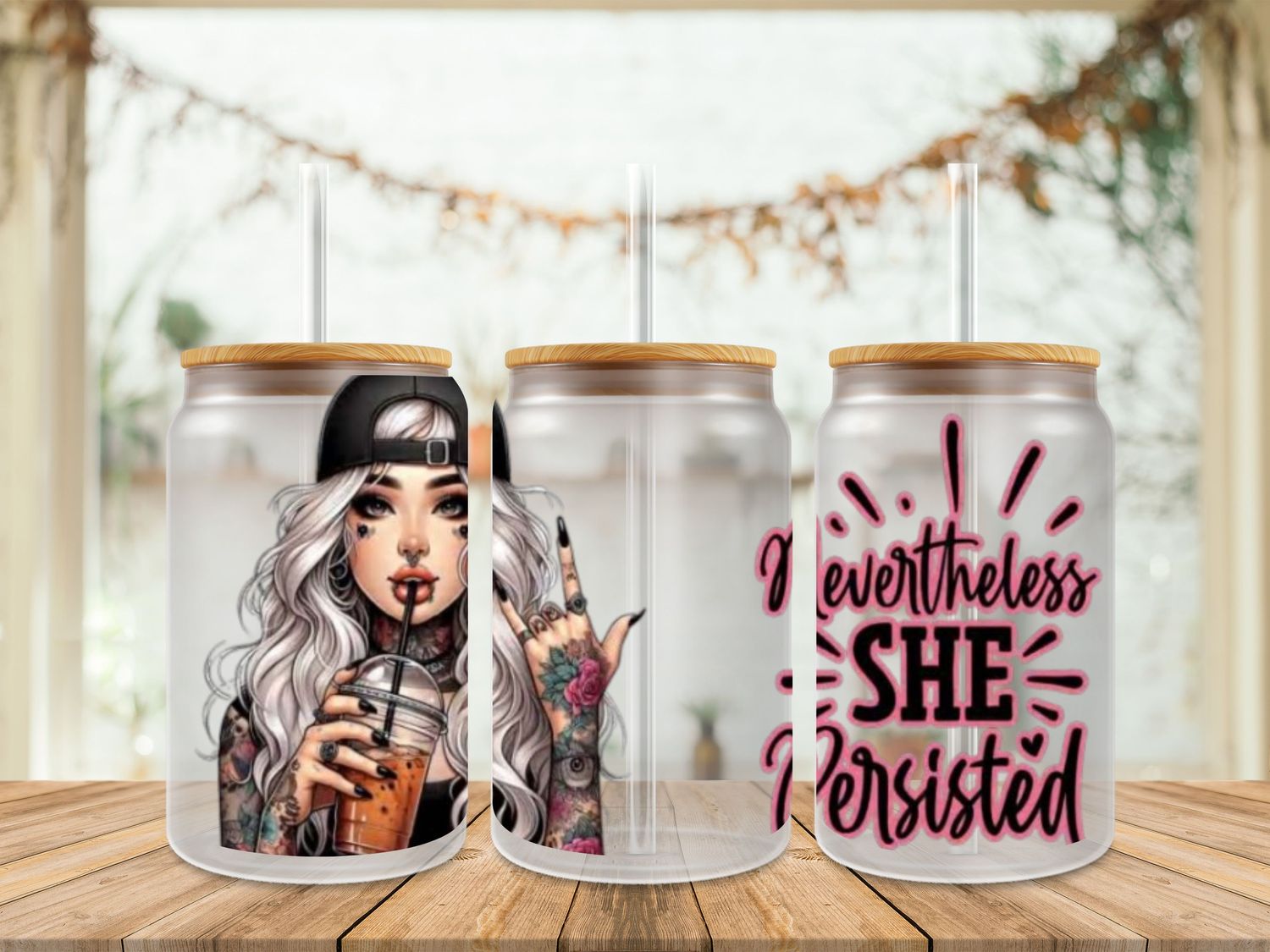 Double Sided Tattooed Girl Nevertheless She Persisted