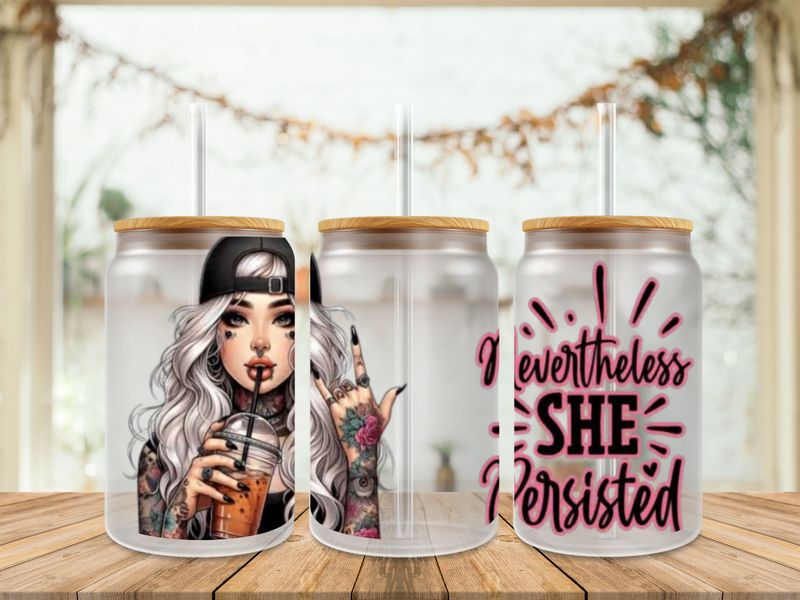 Double Sided Tattooed Girl Nevertheless She Persisted