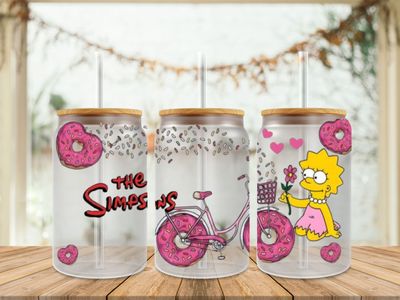 Double Sided Lisa Simpson With Bicycle