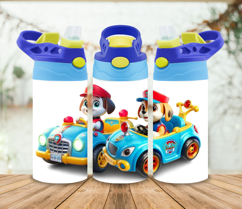 12oz Sublimation Tumbler Wrap Print - Paw Patrol 2 Cars