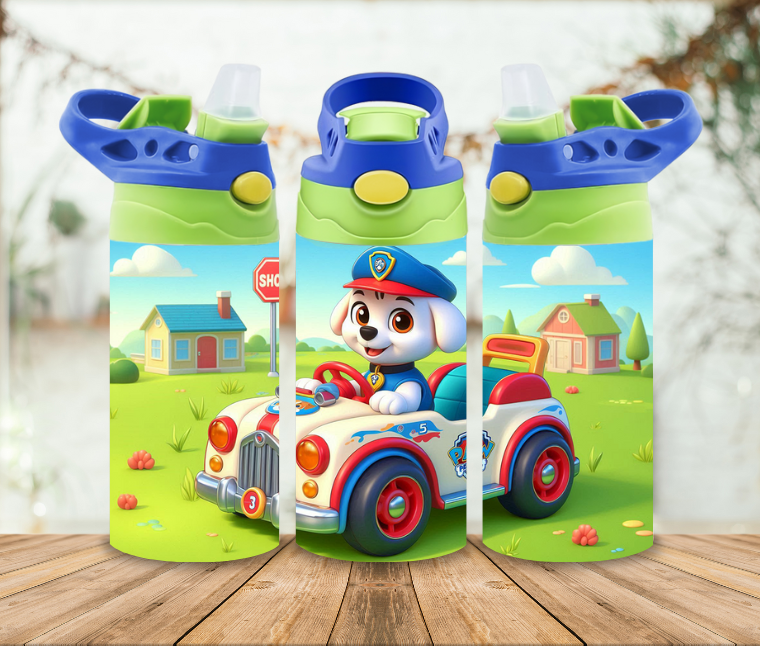 12oz Sublimation Tumbler Wrap Print - Paw Patrol White Car