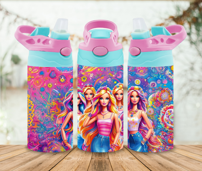 12oz Sublimation Tumbler Wrap Print - Barbie With Friends