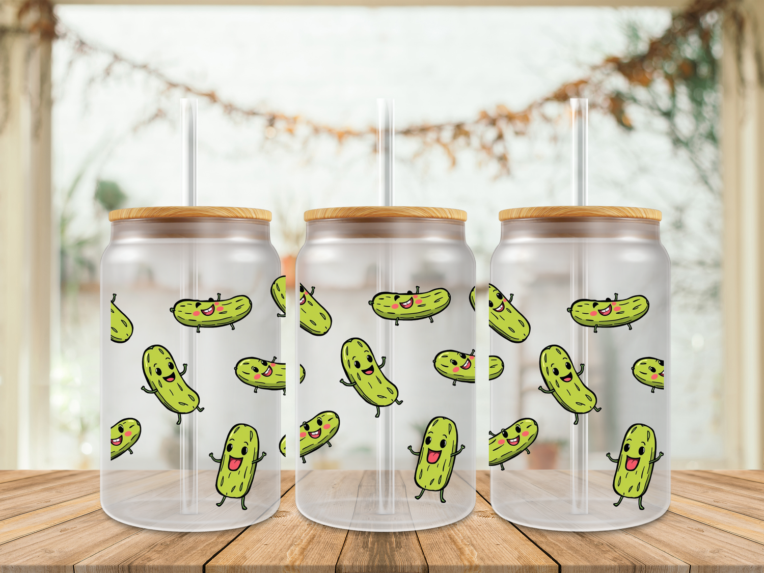Double Sided Cute Pickles