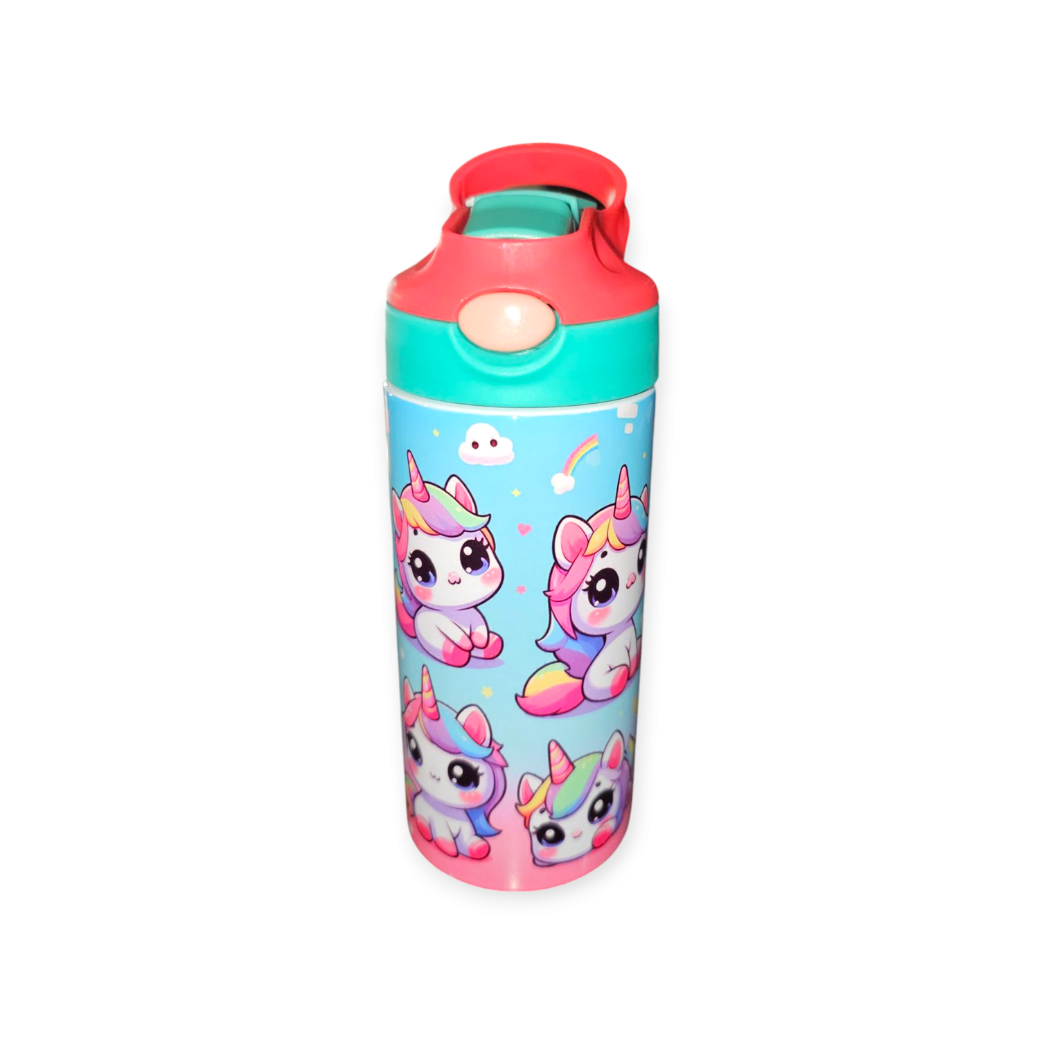 12oz Kids Water Bottle Sublimated Unicorn