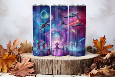 20oz Skinny Sublimation Tumbler Wrap Print - Star Wars Galaxy