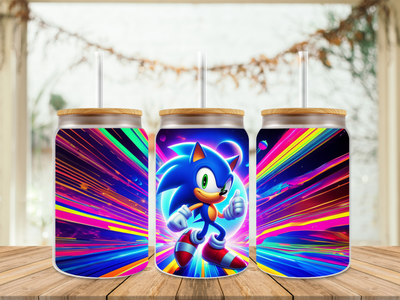 16oz Sublimation Tumbler Wrap Print - Sonic