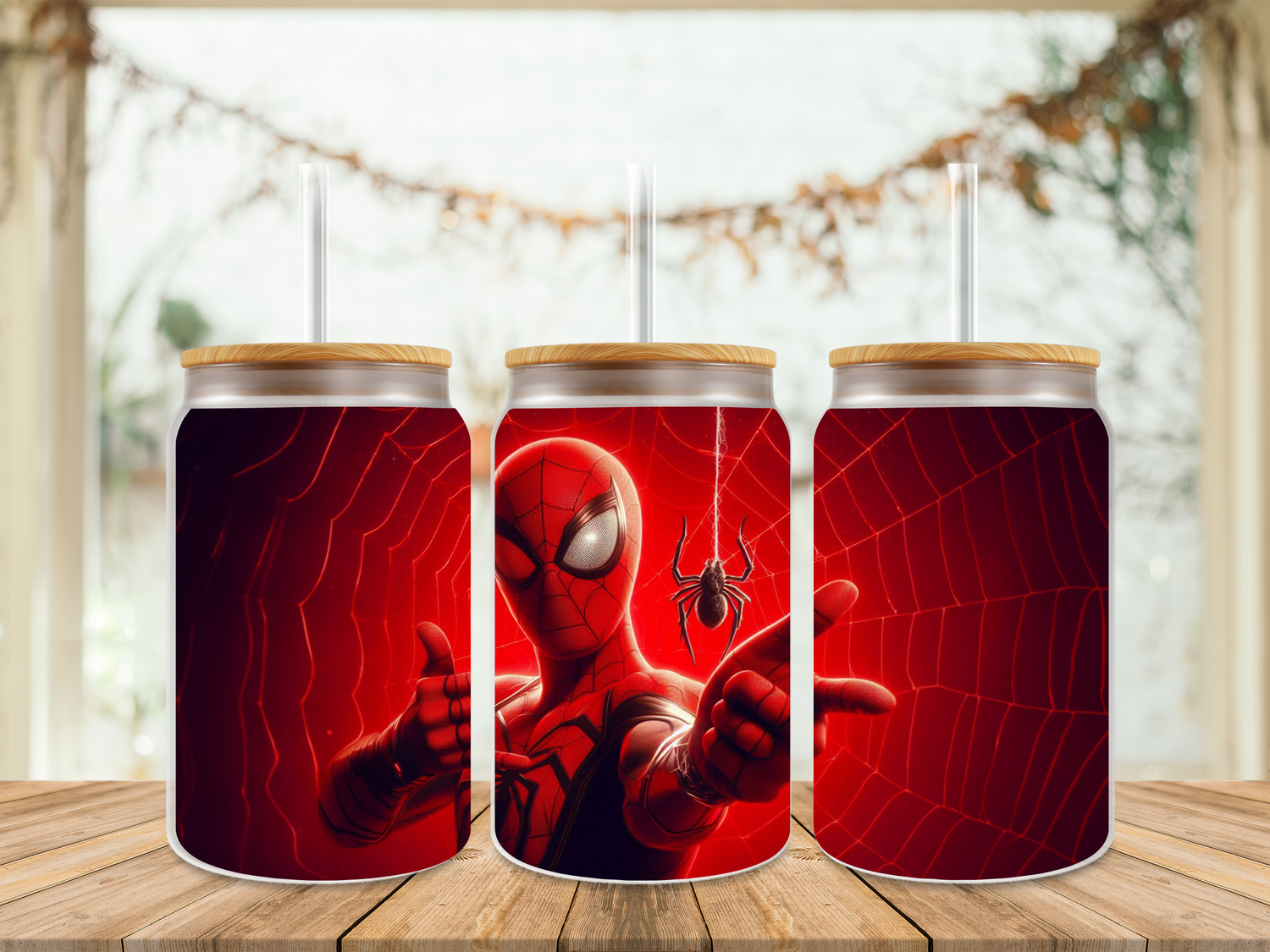 16oz Sublimation Tumbler Wrap Print - Spiderman