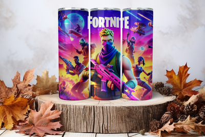 20oz Skinny Sublimation Tumbler Wrap Print - Fortnite
