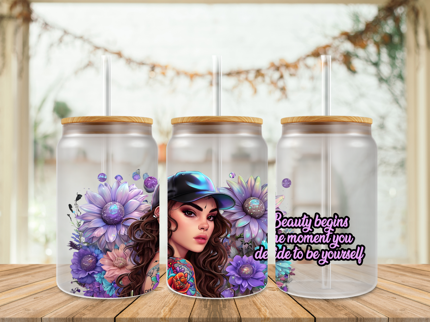 Double Sided Tattooed Girl Be Yourself