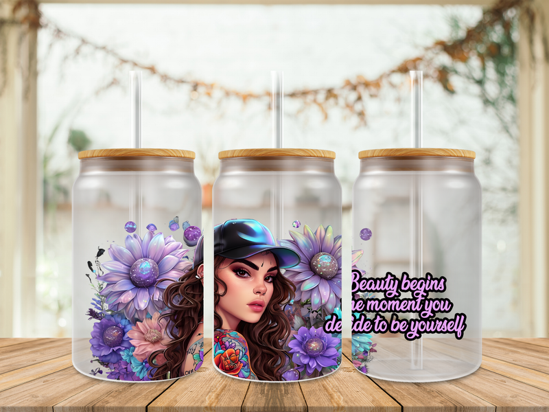 Double Sided Tattooed Girl Be Yourself