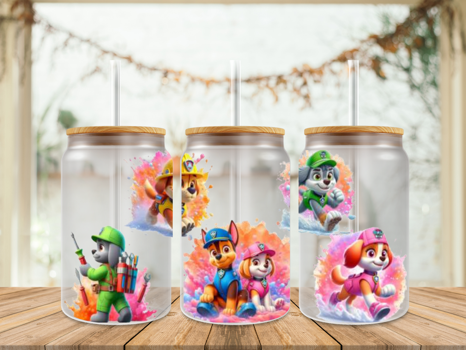 Double Sided Paw Patrol Colour Splash