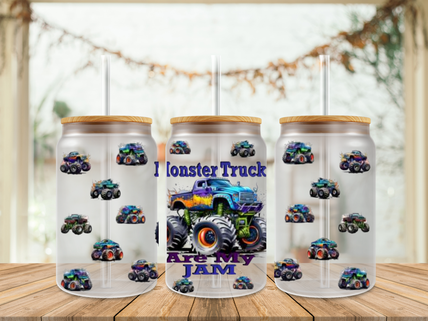 Double Sided Monster Trucks Are My Jam