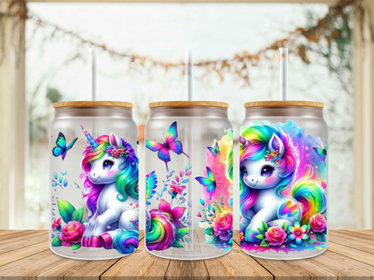 Double Sided Unicorn Rainbow Colour