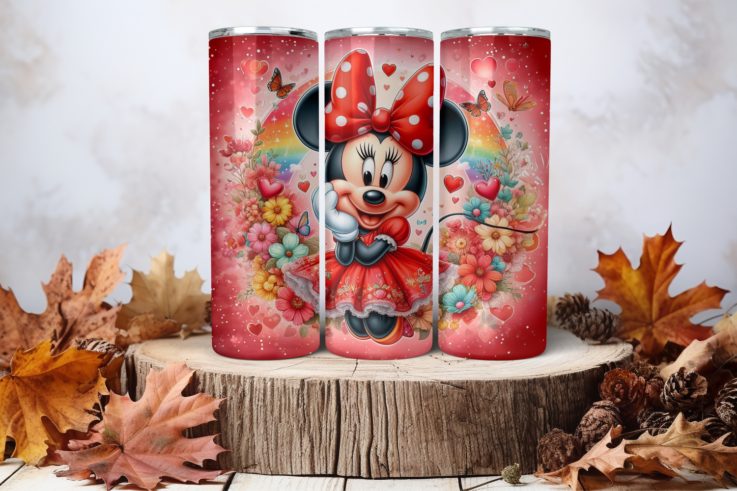 20oz Skinny Sublimation Tumbler Wrap Print - Minnie Mouse 1