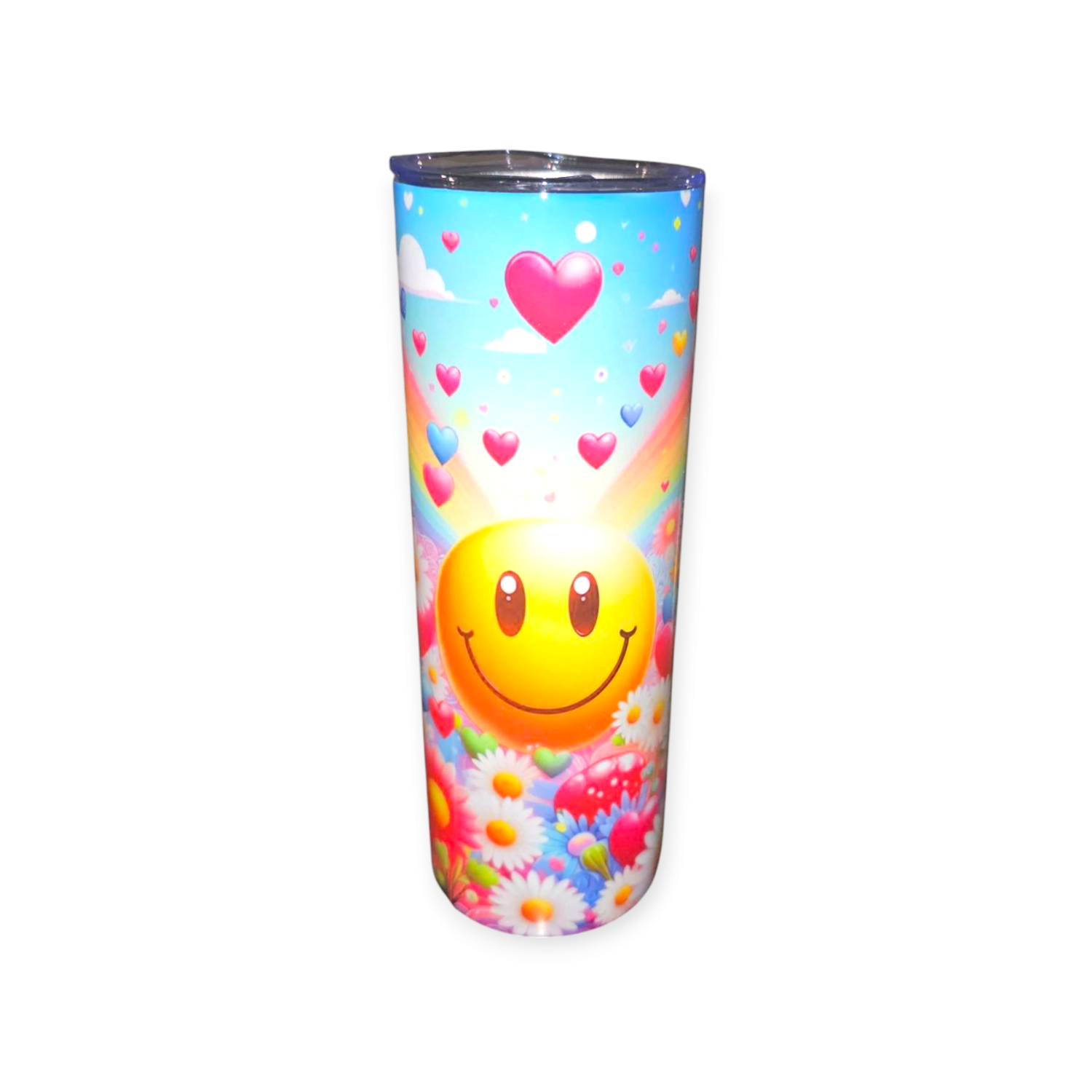 Smiley Rainbow 20oz  Stainless Sublimation Tumbler