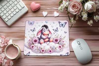 Eeyore With Butterflies Mouse Pad