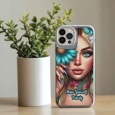 Iphone Sublimation Print - Tattooed Girl Make Yourself Priority