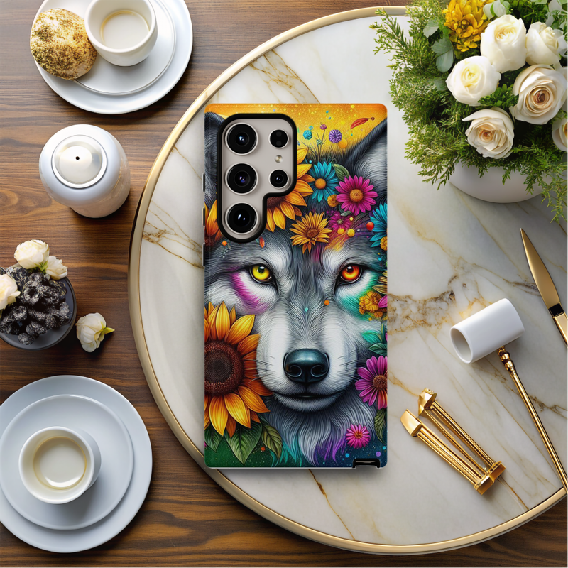 Samsung Sublimation Print - Colourful Wolf