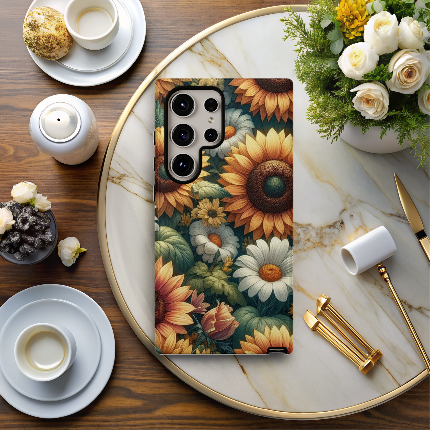 Samsung Sublimation Print - Sunflowers &amp; Daisies