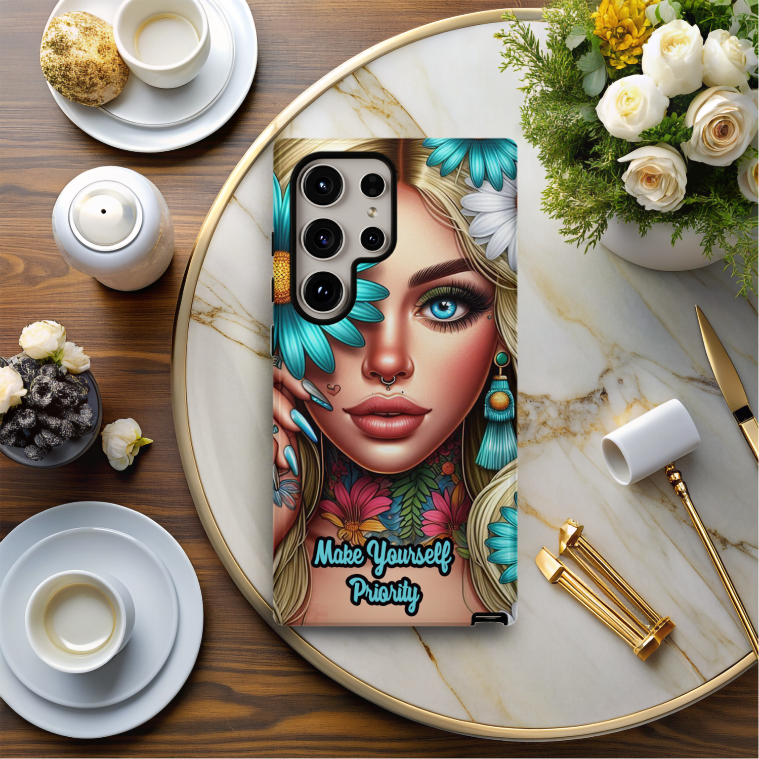 Samsung Sublimation Print - Tattooed Girl Make Yourself Priority