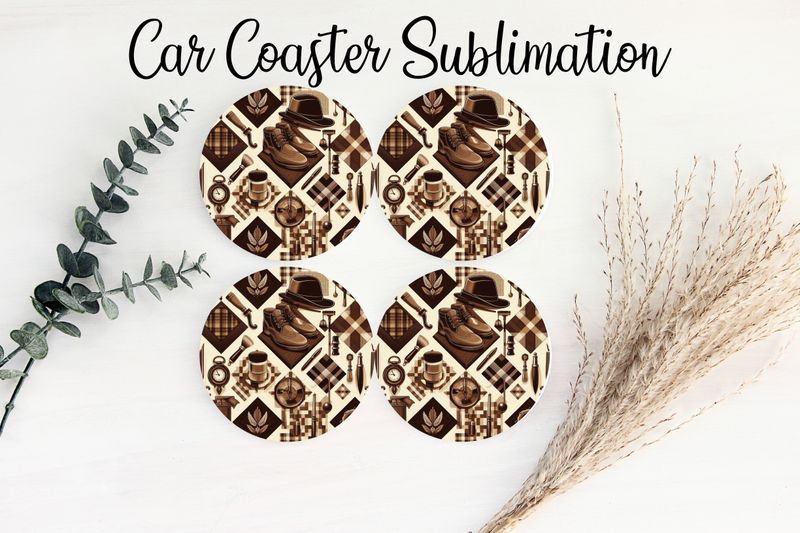 Car Coaster Sublimation Print - Man Stuff