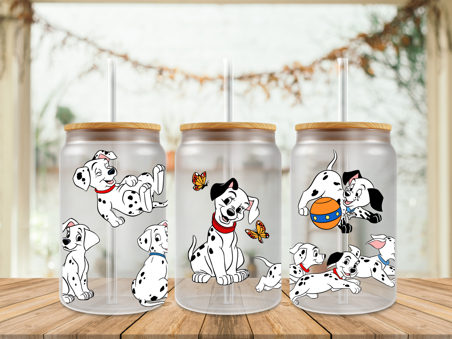 16oz Sublimation Tumbler Wrap Print - Dalmatians