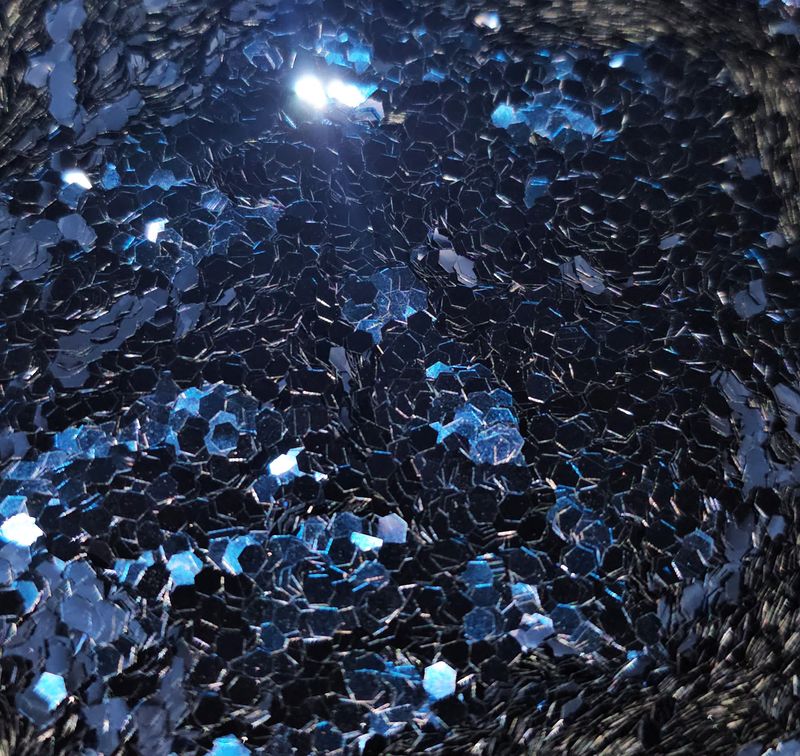 Metallic Black Chunky Glitters
