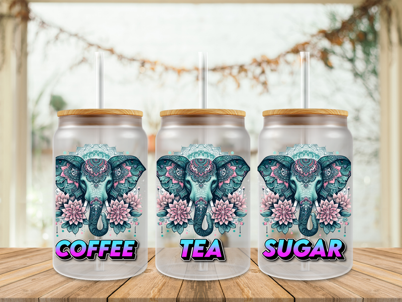 Mandala Elephant Coffee Tea Sugar