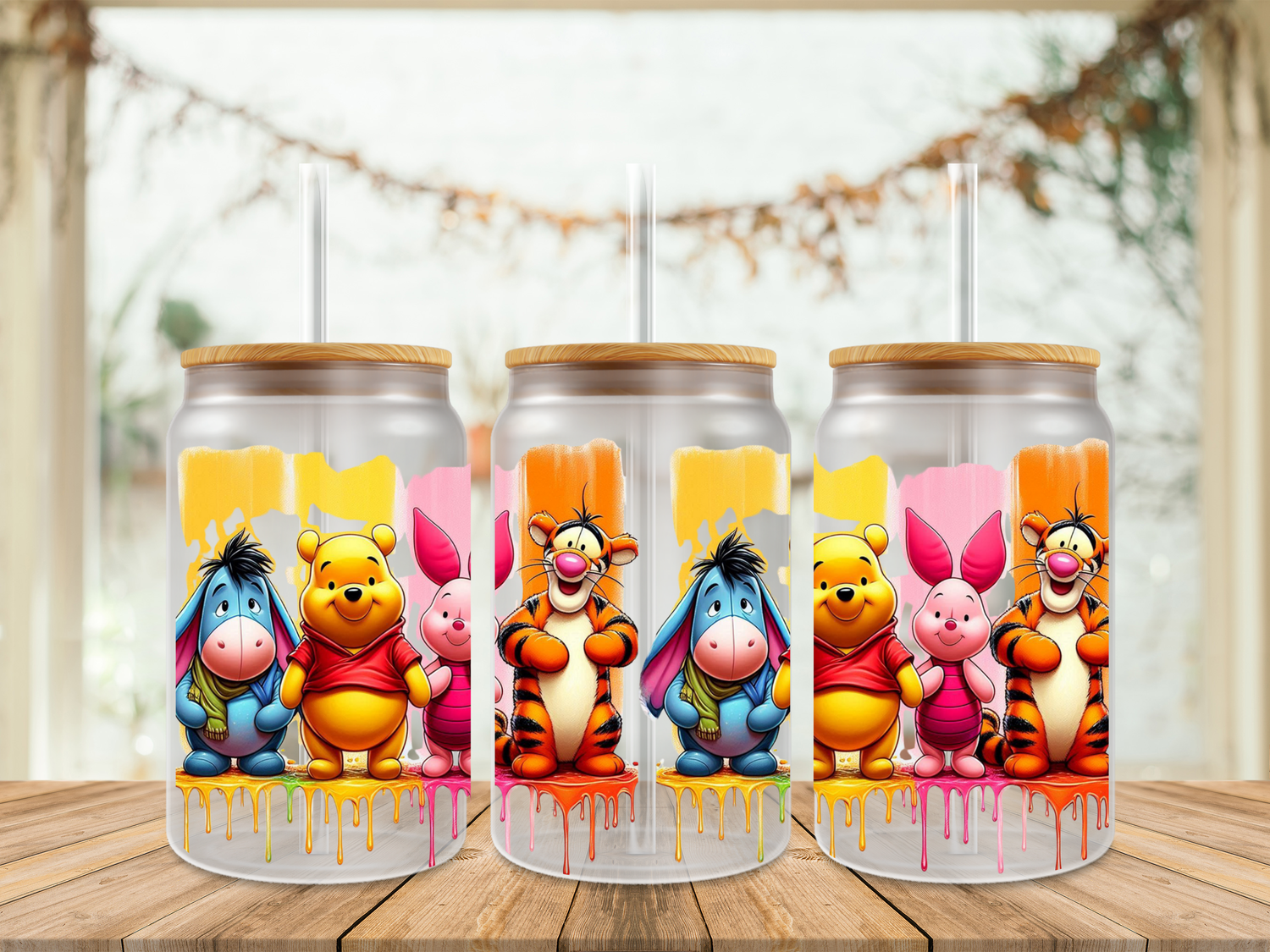 Double Sided Pooh &amp; Friends Colourful Splash 3