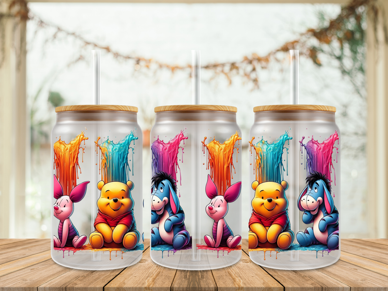 Double Sided Pooh &amp; Friends Colourful Splash