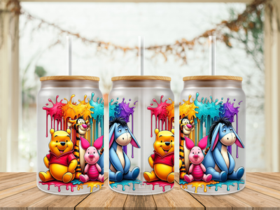 Double Sided Pooh &amp; Friends Colourful Splash 2