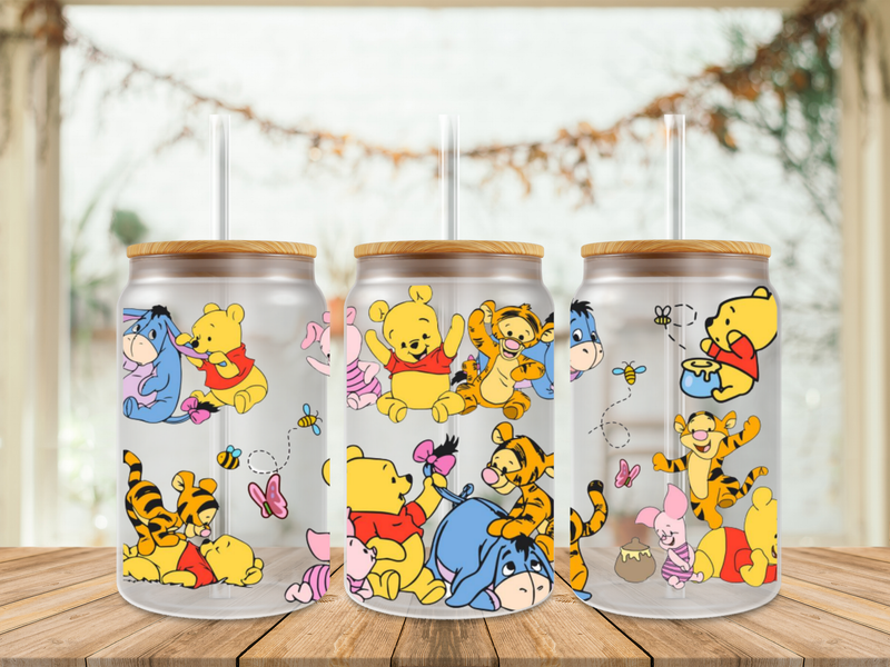 Double Sided Pooh &amp; Friends Playing