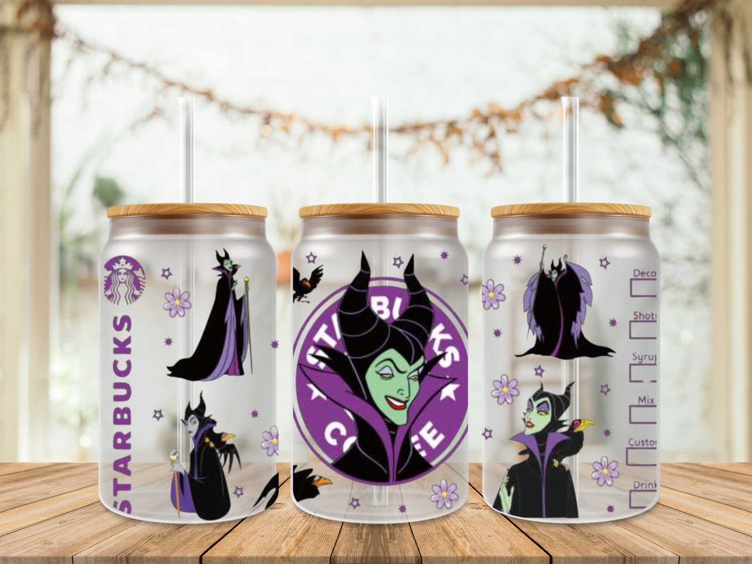 Double Sided Maleficent Starbucks