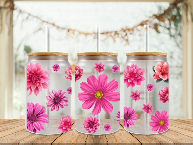 Double Sided Dark Pink Flowers