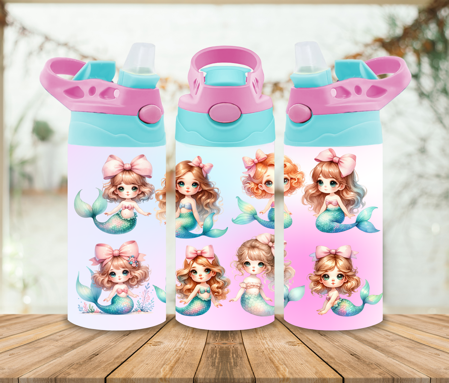 12oz Sublimation Tumbler Wrap Print - Mermaid Cuties