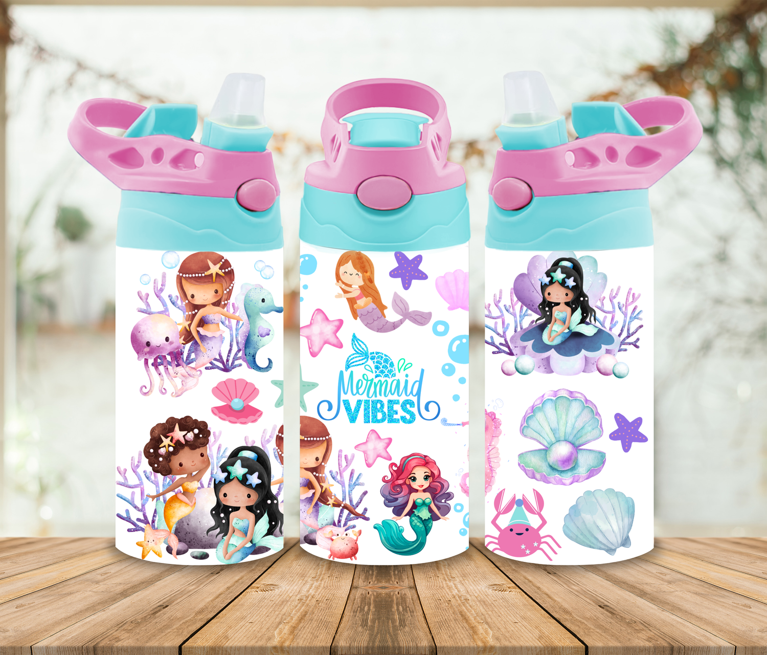 12oz Sublimation Tumbler Wrap Print - Mermaid Vibes